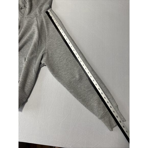 Women's L Light Gray Zip Up Hoodie Sweatshirt Basic Essential Athleisure Active - Picture 8 of 8